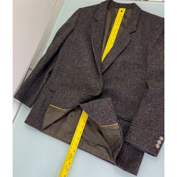 Vintage  Harris Tweed Blazer Jacket Women's Medium M 8  Wool Made USA Sport Coat - Picture 7 of 11